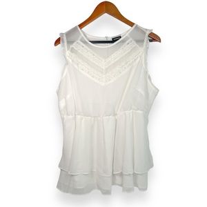 Torrid White Sleeveless Top